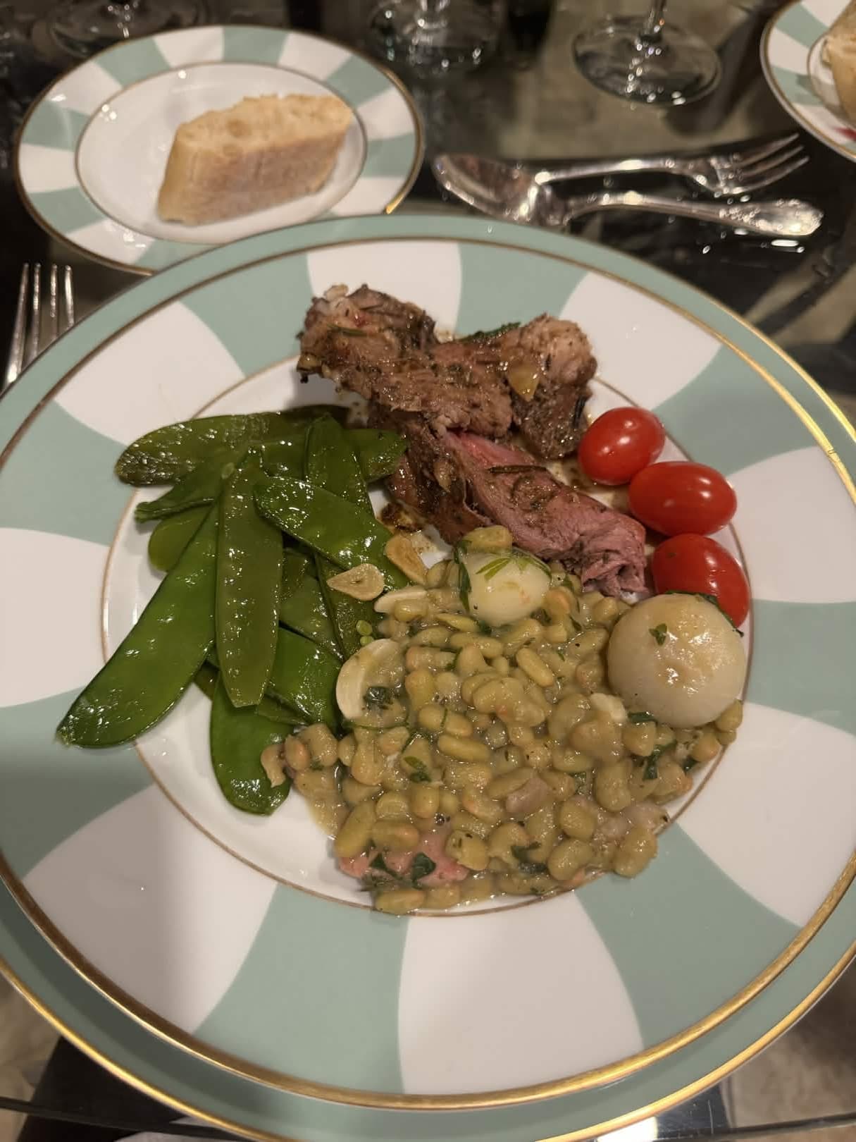 Roasted platter with herbs